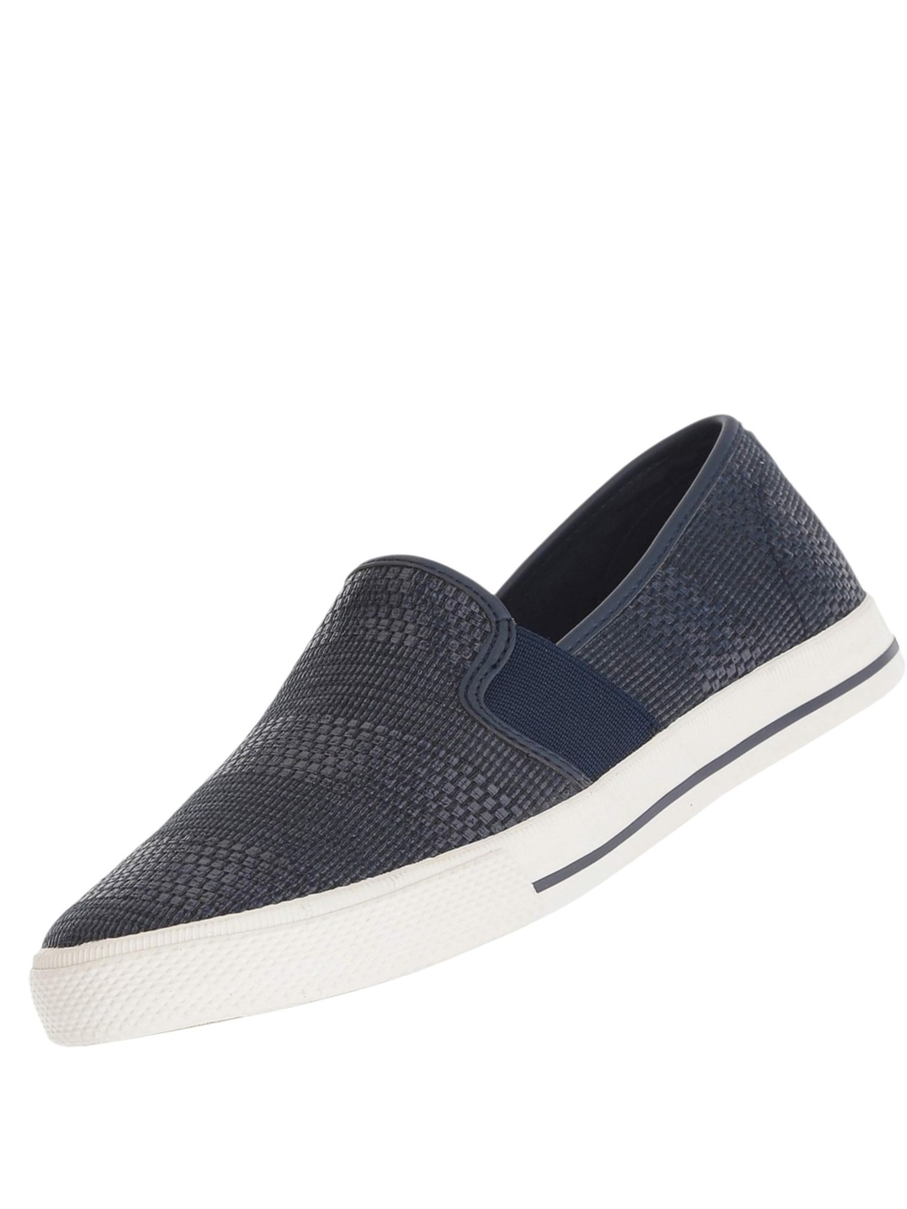 Lauren Ralph Lauren Jinny Navy Woven Slip-On Loafers